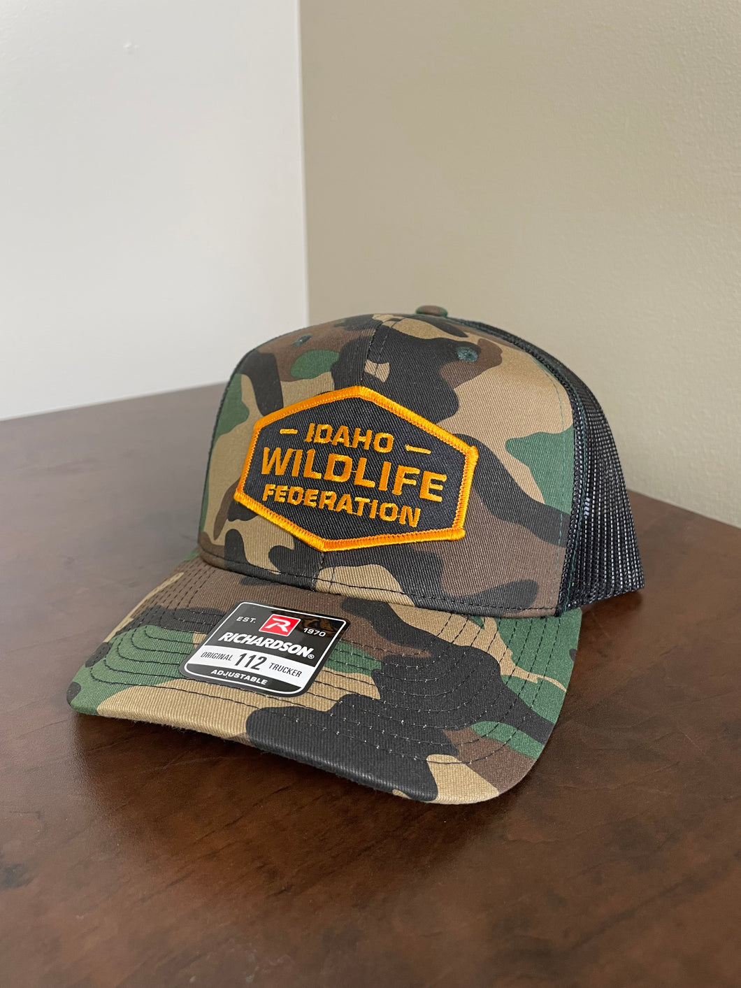 Camo IWF Hat with Hexagon Patch